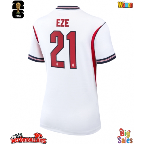 England Eberechi Eze #21 Replica Home Stadium Shirt for Women World Cup 2026 Short Sleeve